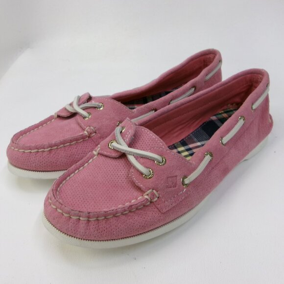 Sperry Original Top Sider Nubuck‎ Pink Suede Boat Shoes Women's US 6 - Picture 1 of 5